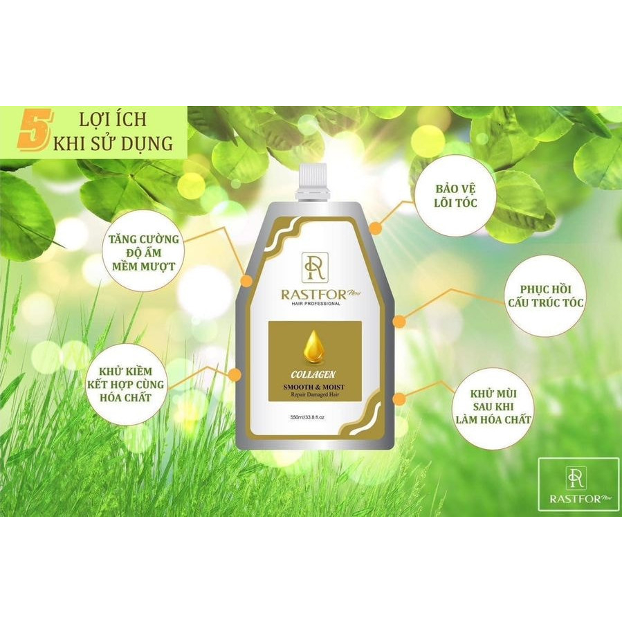 KEM Ủ TÓC COLLAGEN RASTFOR 550ML DẠNG TÚI CHÍNH HÃNG