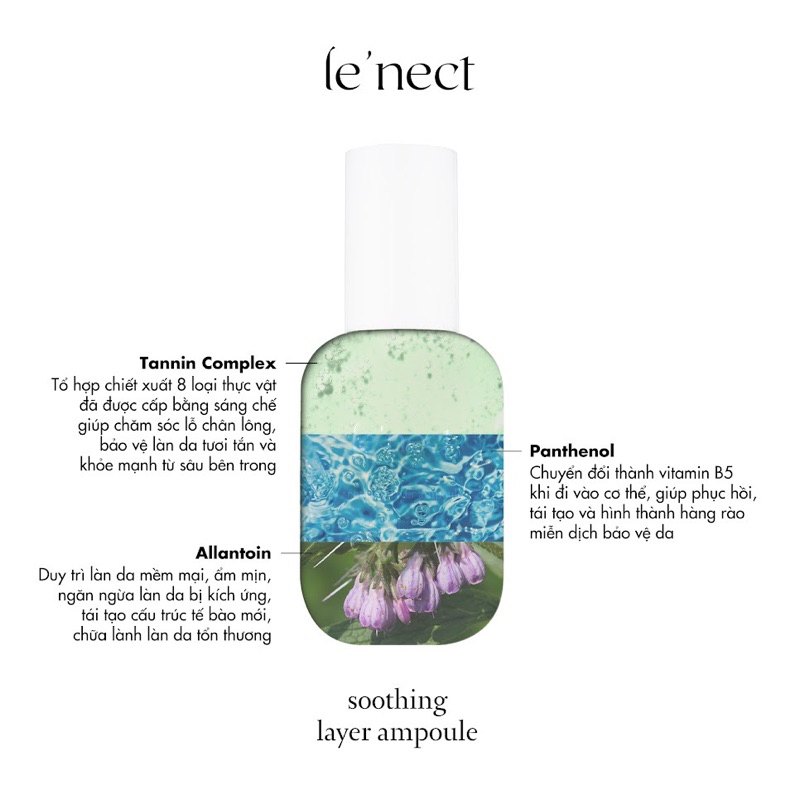 Combo 2 chai Be'Balance Le'nect Soothing Layer Ampoule 50ml và 2 chai Le'nect Remedy Layer Ampoule