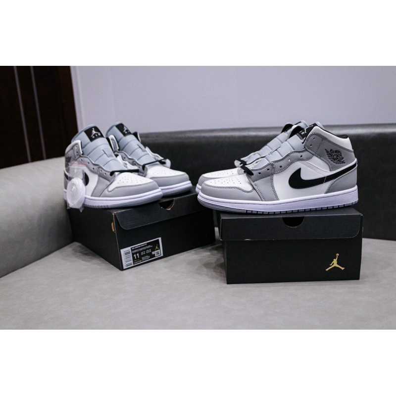 Giày thể thao cổ cao | Jordan1 Mid light smoke grey V1