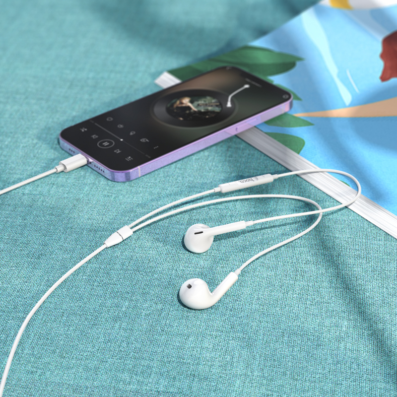 Tai nghe có dây có micro chính hãng Hoco dùng cho iphone 7 8 11 12 13 14 ...
