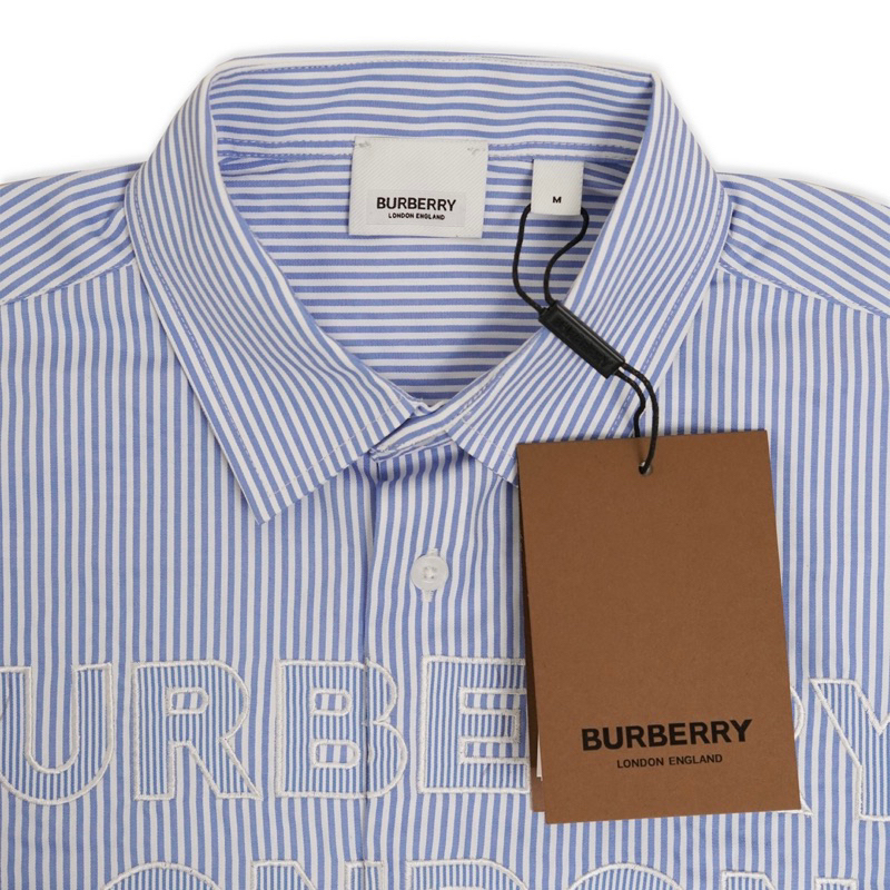 Sơ Mi Bur.ber.ry Logo Thêu Nổi Basic 💙FREESHIP💙Hàng Siêu Cấp - Đồ Đôi Nam Nữ Unisex