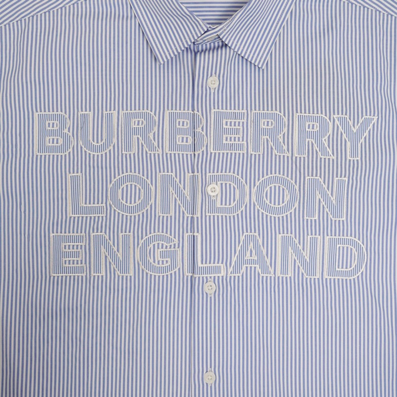 Sơ Mi Bur.ber.ry Logo Thêu Nổi Basic 💙FREESHIP💙Hàng Siêu Cấp - Đồ Đôi Nam Nữ Unisex