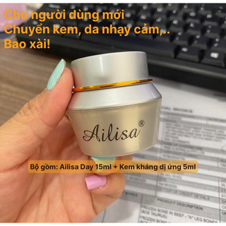 [Hàng mới về] Bộ kem ngày Ailisa 15ml + kem kháng 5ml trắng da, xoá thâm nám, sạch mụn