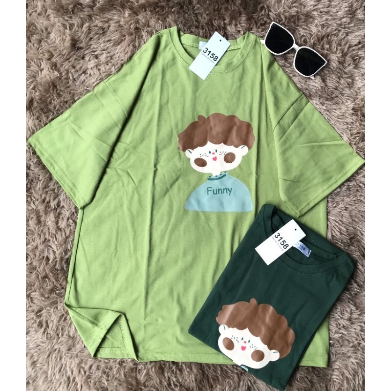 Áo Phông form rộng chất cotton khô in hình cậu bé cho cả nam và nữ