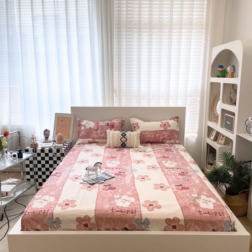 Ga Trải Giường Cotton Poly 1m6,1m8, Drap giường - Chọn Mẫu Ngay Trên Bài