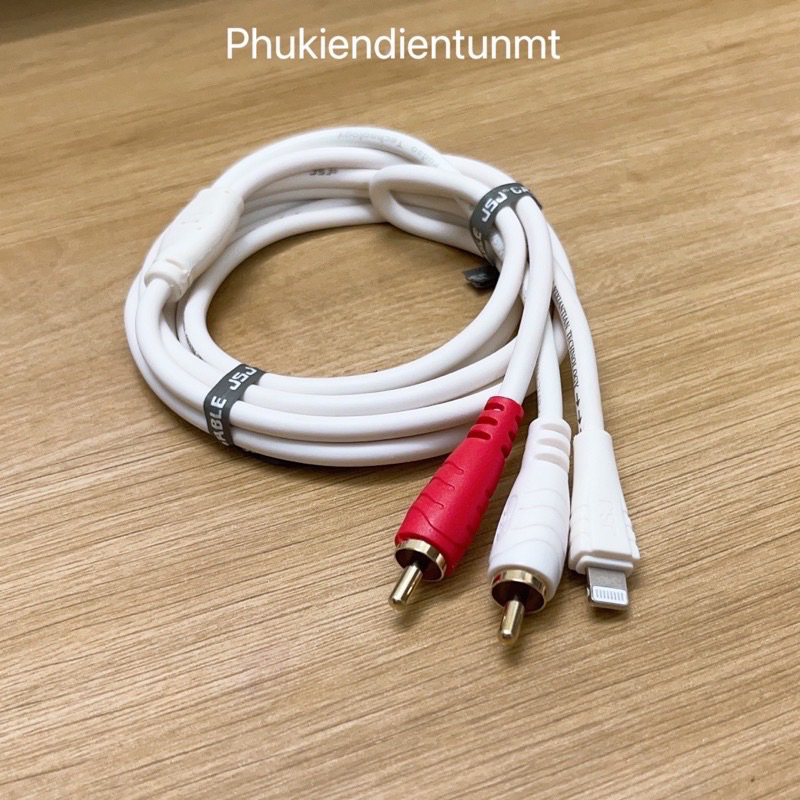 Dây cáp âm thanh từ IPhone ra loa/ cáp lighting sử dụng cho điện thoại kết nối với âm ly dài 1,8m - Bh 3 tháng lỗi đổi