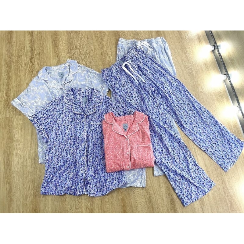 Set bộ ngủ pyjama dưới 60 kg, set quần dài lưng thun