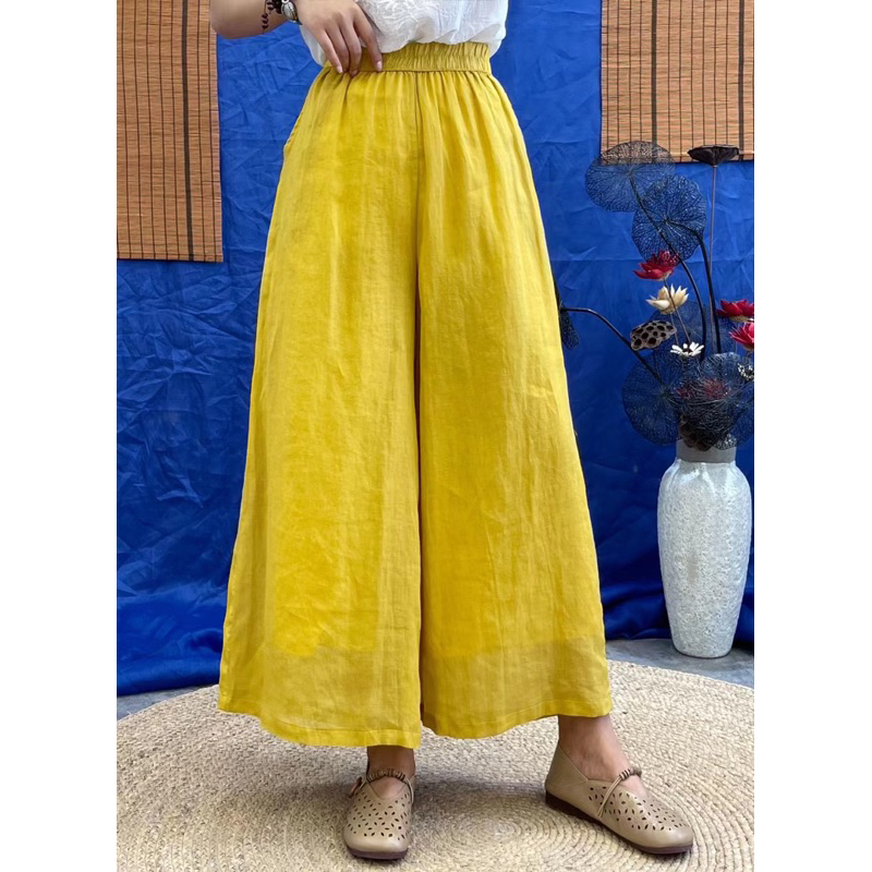 Quần linen giấy organic