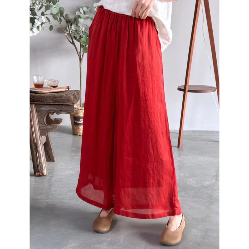 Quần linen giấy organic