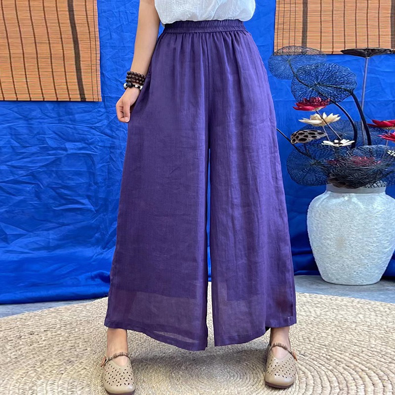 Quần linen giấy organic