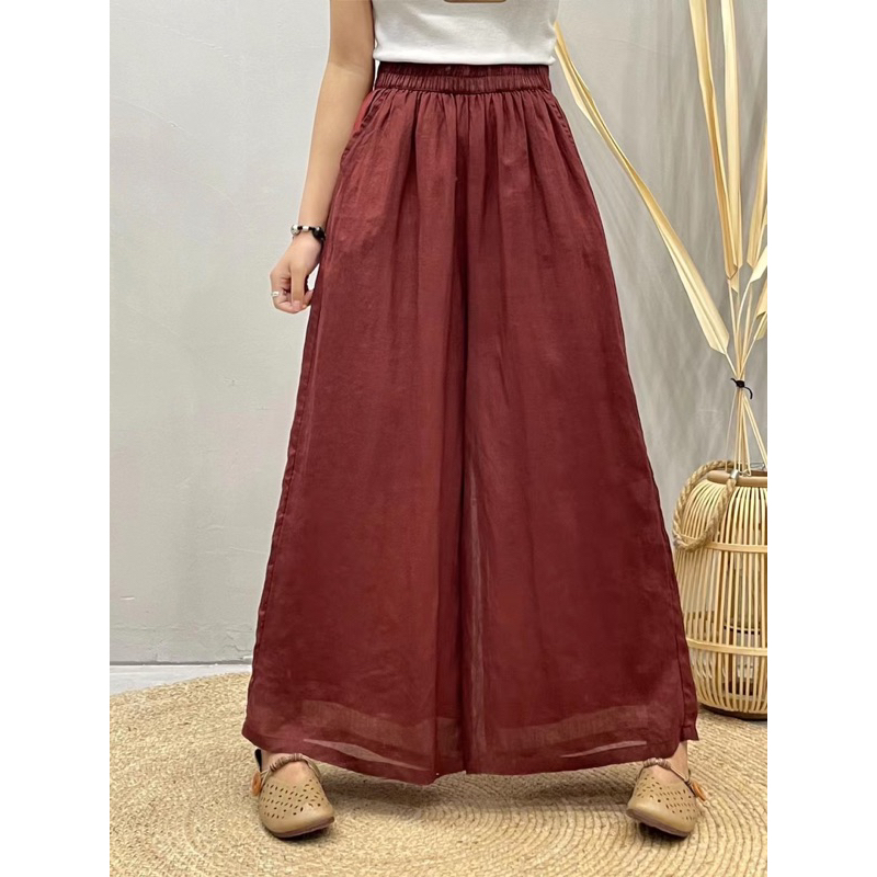 Quần linen giấy organic