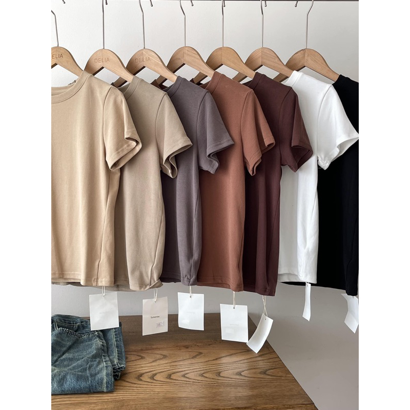 2465 ÁO THUN NGẮN TAY CỔ TRÒN TRƠN