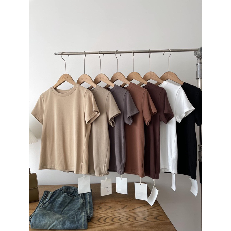 2465 ÁO THUN NGẮN TAY CỔ TRÒN TRƠN