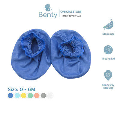 Bao chân BENTY cho bé sơ sinh đến 6 tháng cao cấp, set bao chân mềm mịn an toàn da bé