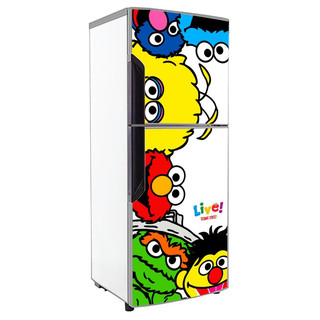 Decal dán tủ lạnh sesame street - trang trí tủ lạnh - trang trí nhà cửa - trang trí bếp