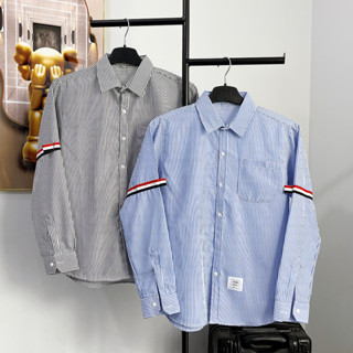 Áo Sơ Mi sọc Dài Tay Ngắn Tay Nam Nữ Chất Vải Dày Dặn Cao Cấp Loại 1