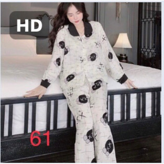 Bộ Pyjama cổ sen, bộ ngủ thu đông dài tay chất liệu Kate Thái cao cấp, hàng loại 1 mềm mại,, không xù nhiều mẫu FREESIZ