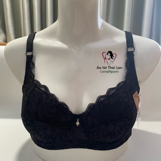 Áo lót nữ áo ngực bigsize không mút nâng ngực Thái lan 2044 có gọng ren mềm bản to size 36 đến size 42 màu da/đen/ruốc