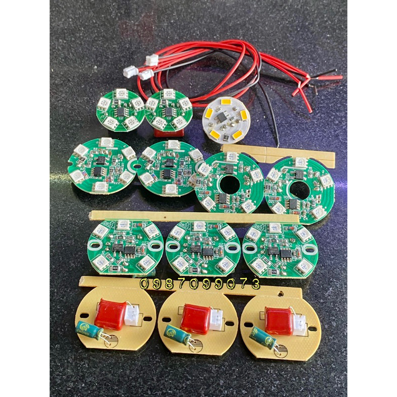 Mạch led thay thế cho đèn pha lê - mạch led đổi 7 màu