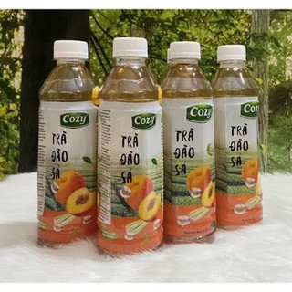 Lốc 6 chai trà tắc, trà đào cozy chai 455ml