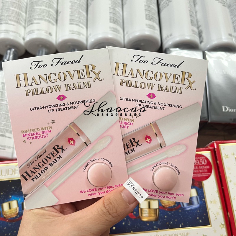 Mẫu thử Son dưỡng môi Too Faced Hangover Pillow Balm Ultra-Hydrating Lip Treatment