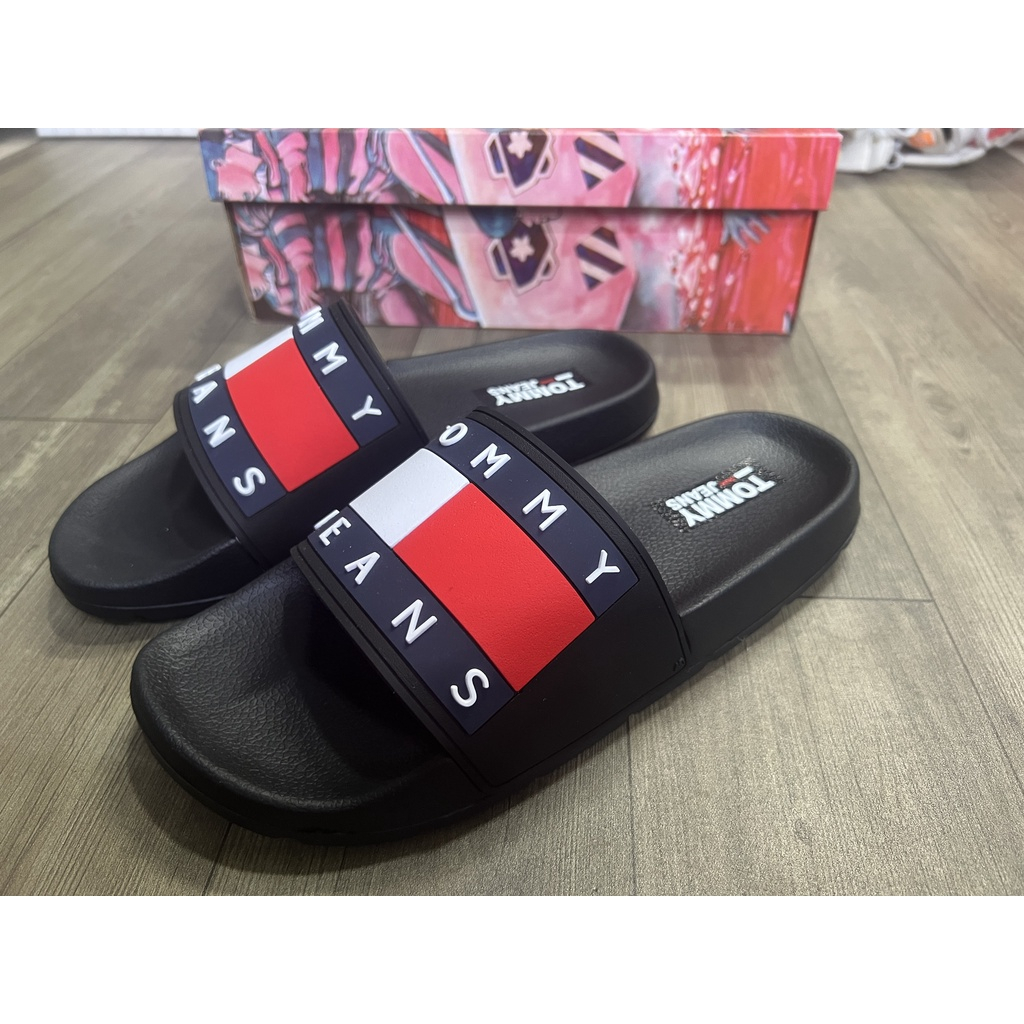 Dép Tommy Quai Ngang, Dép Nam Nữ Đế Cao Su Non Chống Thấm Nước, Hottrend 2023 Sumishop