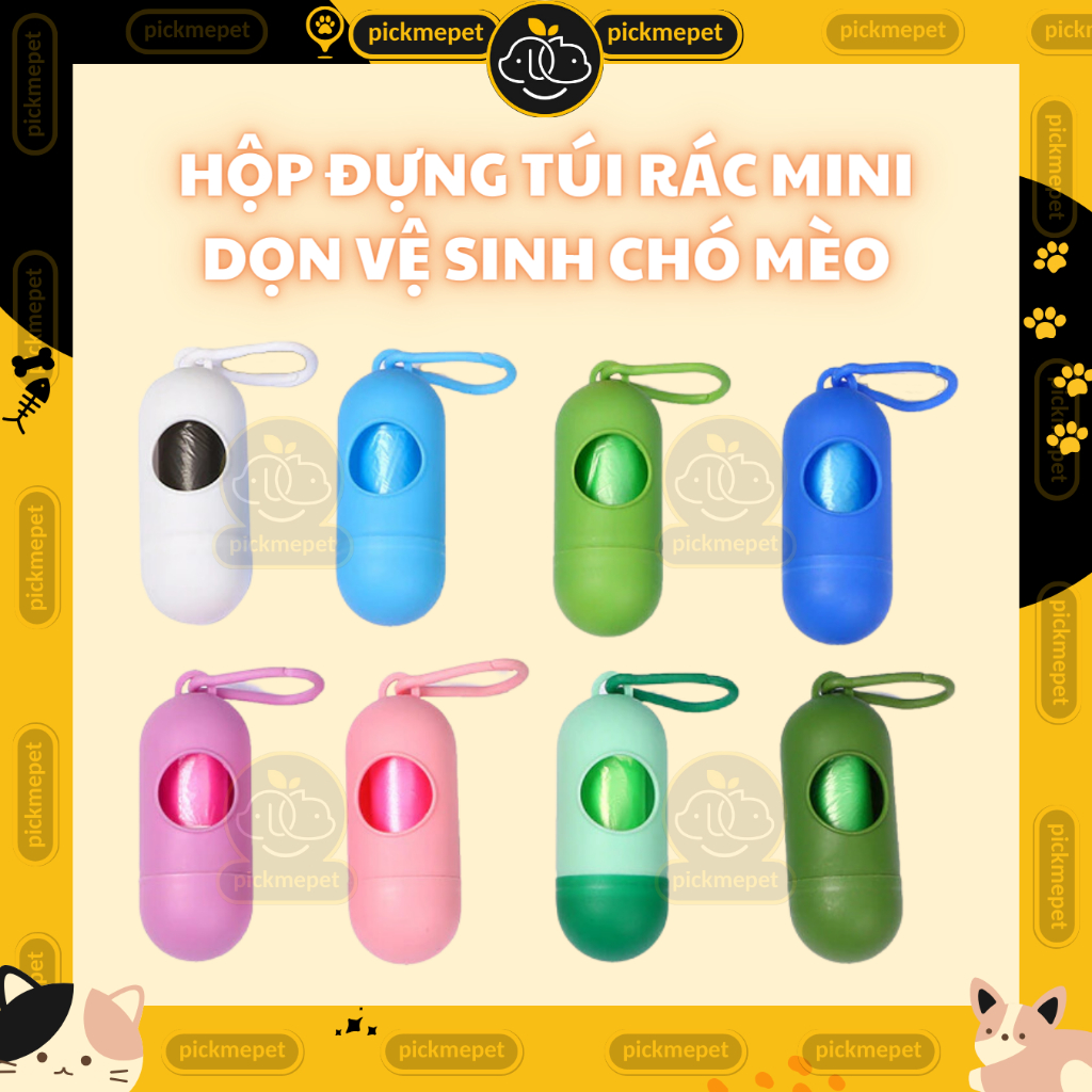 Túi Đựng Phân Chó Mèo Túi Hốt Phân Túi Rác mini Túi Dọn Phân Chó Mèo