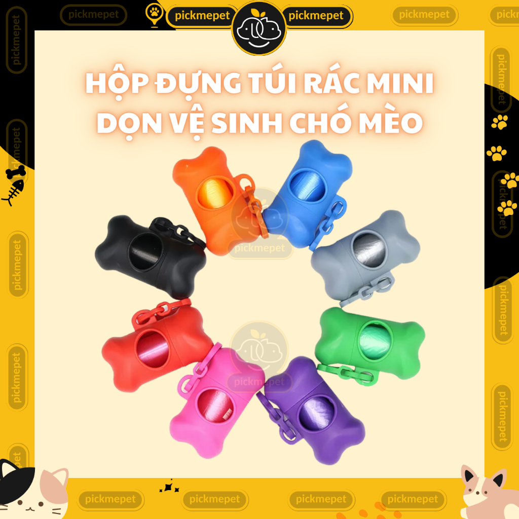 Túi Đựng Phân Chó Mèo Túi Hốt Phân Túi Rác mini Túi Dọn Phân Chó Mèo