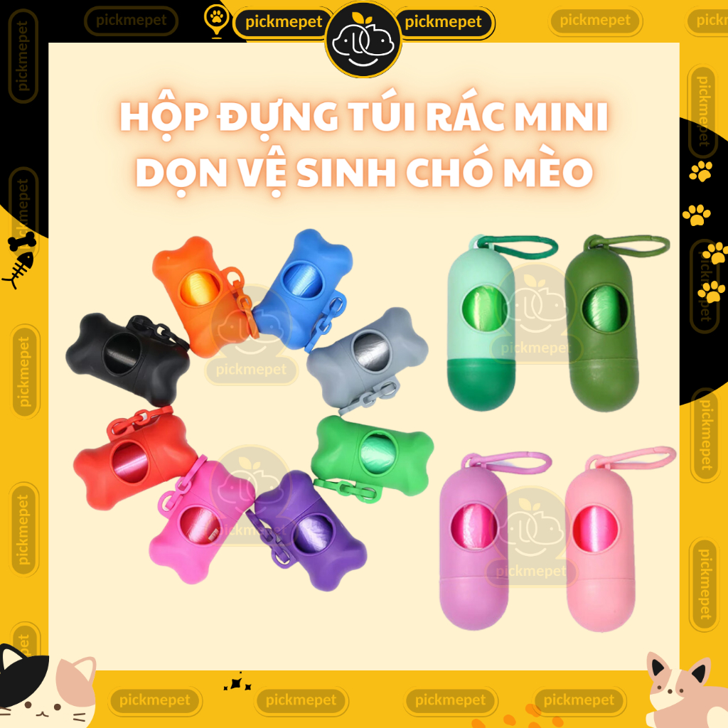 Túi Đựng Phân Chó Mèo Túi Hốt Phân Túi Rác mini Túi Dọn Phân Chó Mèo