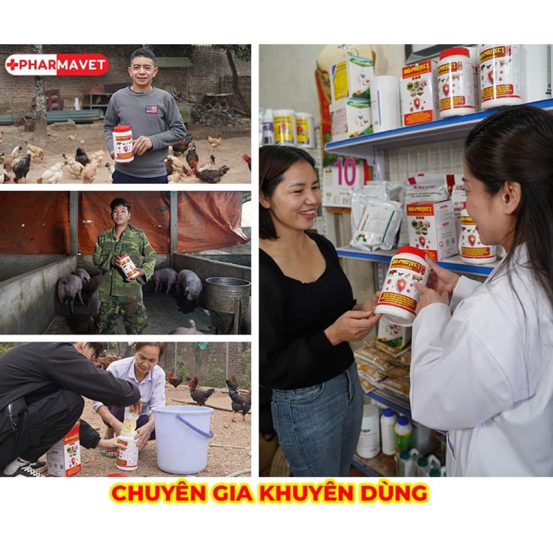 Bio-Protect 100g - phòng và điều trị: tụ huyết trùng, phân xanh, phân trắng, viêm phổi… trên vật nuôi.