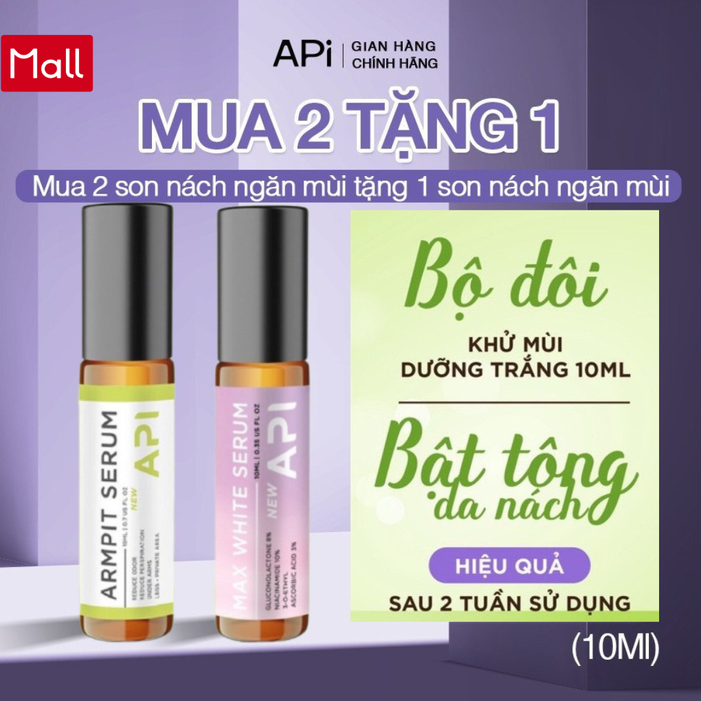 Son nách API, Khử mùi hôi nách API, Lăn khử mùi ngăn tiết mồ hôi 10ml