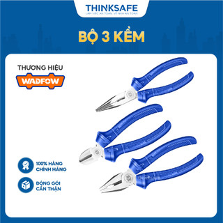 Bộ 3 kềm 6 inch WADFOW WPS0623 gồm kìm răng kìm cắt kềm mũi dài kềm mũi ngắn phủ lớp dầu bóng và chống gỉ - Thinksafe
