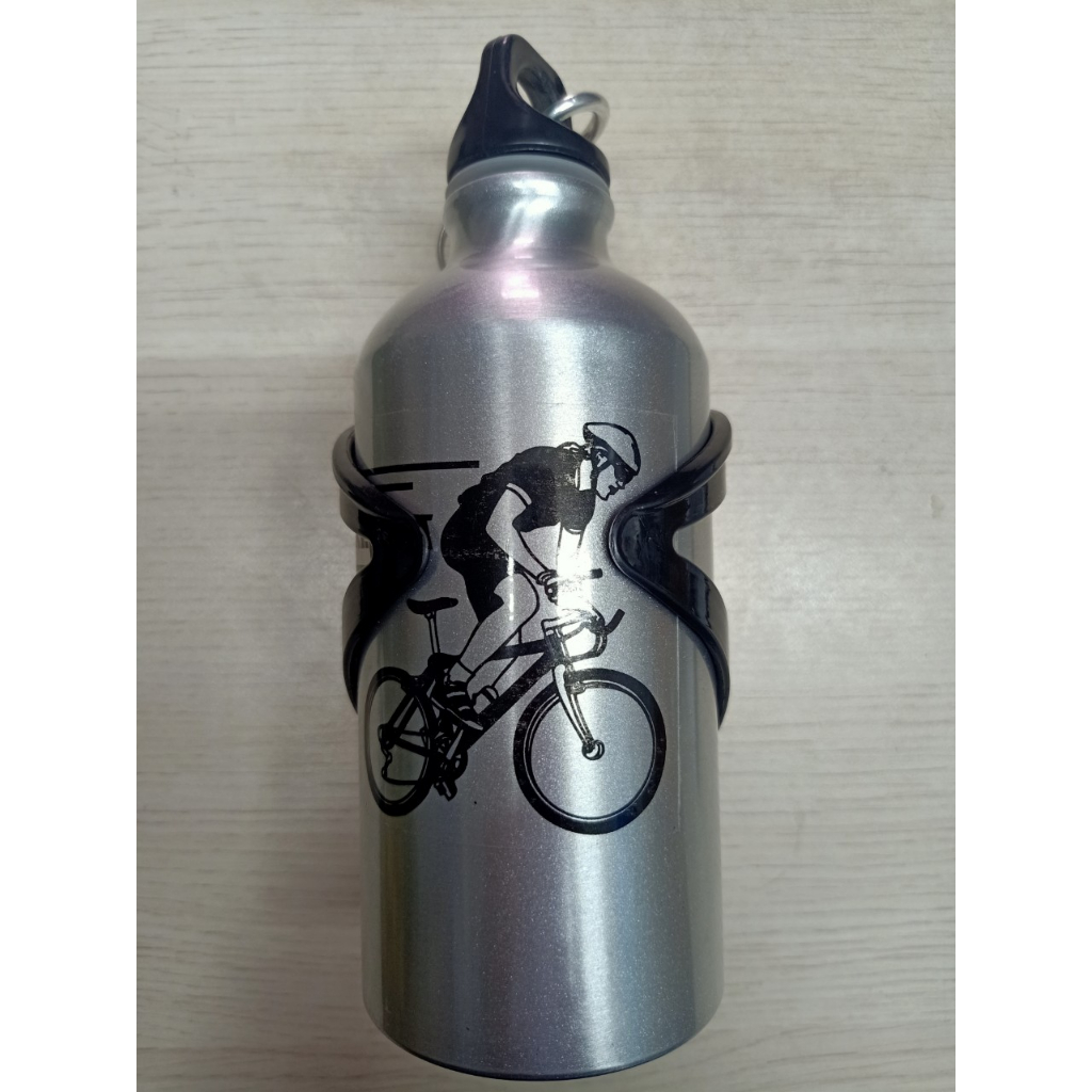 Bình nước treo xe đạp chất liệu Nhôm dung tích 500ml kèm giá treo bình - dành cho xe đạp thể thao