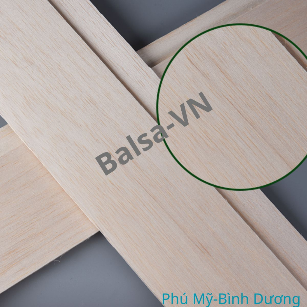 Gỗ balsa siêu nhẹ làm máy bay mô hình, mô hình thủ công, độ dày nhiều kích thước 1.5, 2, 3, 4, 5, 6,8