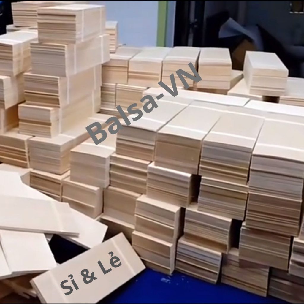 Gỗ balsa siêu nhẹ làm máy bay mô hình, mô hình thủ công, độ dày nhiều kích thước 1.5, 2, 3, 4, 5, 6,8