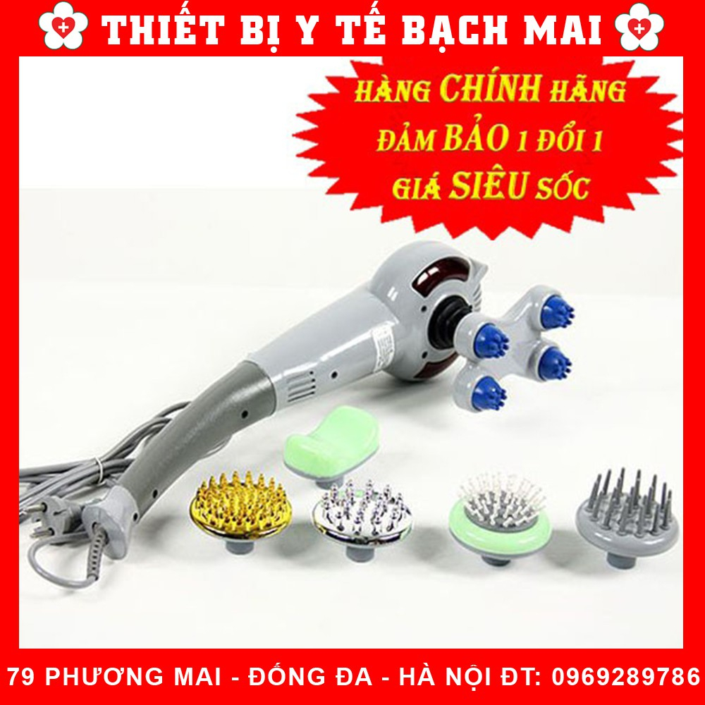 Máy Massage Cầm Tay 7 Đầu Nhật Bản, Gậy Đấm Lưng, Máy Mát Xa Giảm Đau