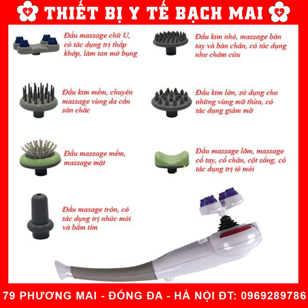 Máy Massage Cầm Tay 7 Đầu Nhật Bản, Gậy Đấm Lưng, Máy Mát Xa Giảm Đau