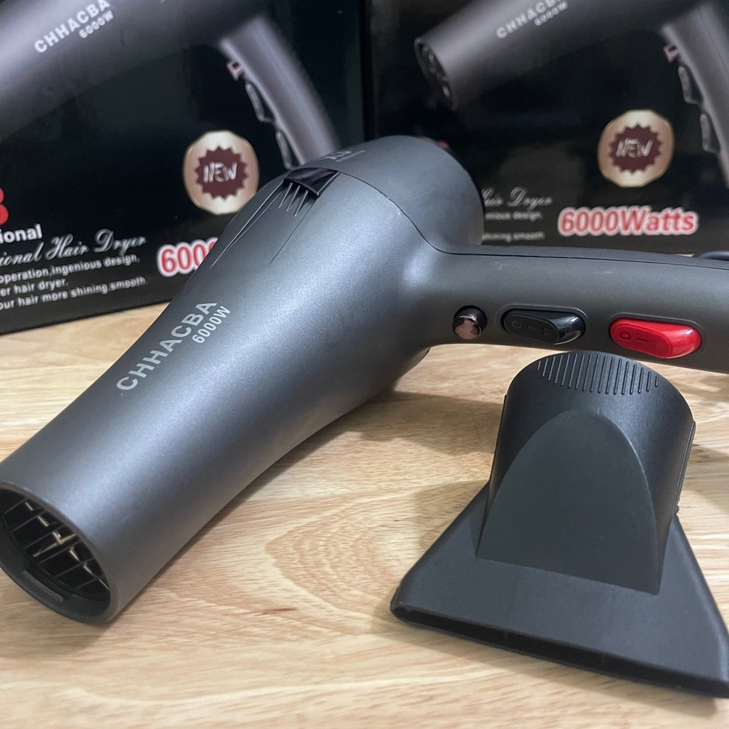 Máy Sấy Tóc Công Xuất Lớn ChhacBa 6000W Chẩn Hàng SALON, Tặng Kèm Đầu Sấy X3