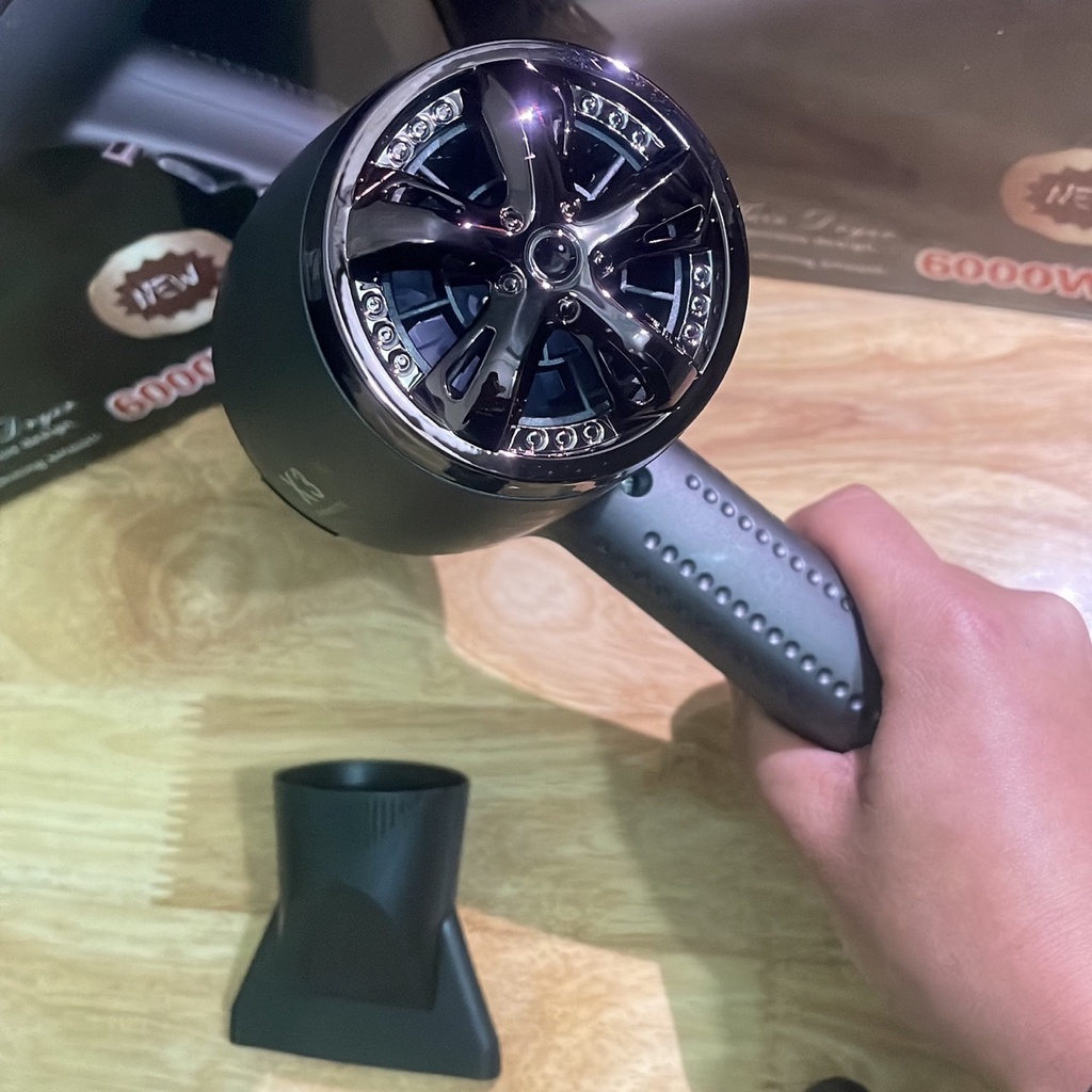 Máy Sấy Tóc Công Xuất Lớn ChhacBa 6000W Chẩn Hàng SALON, Tặng Kèm Đầu Sấy X3