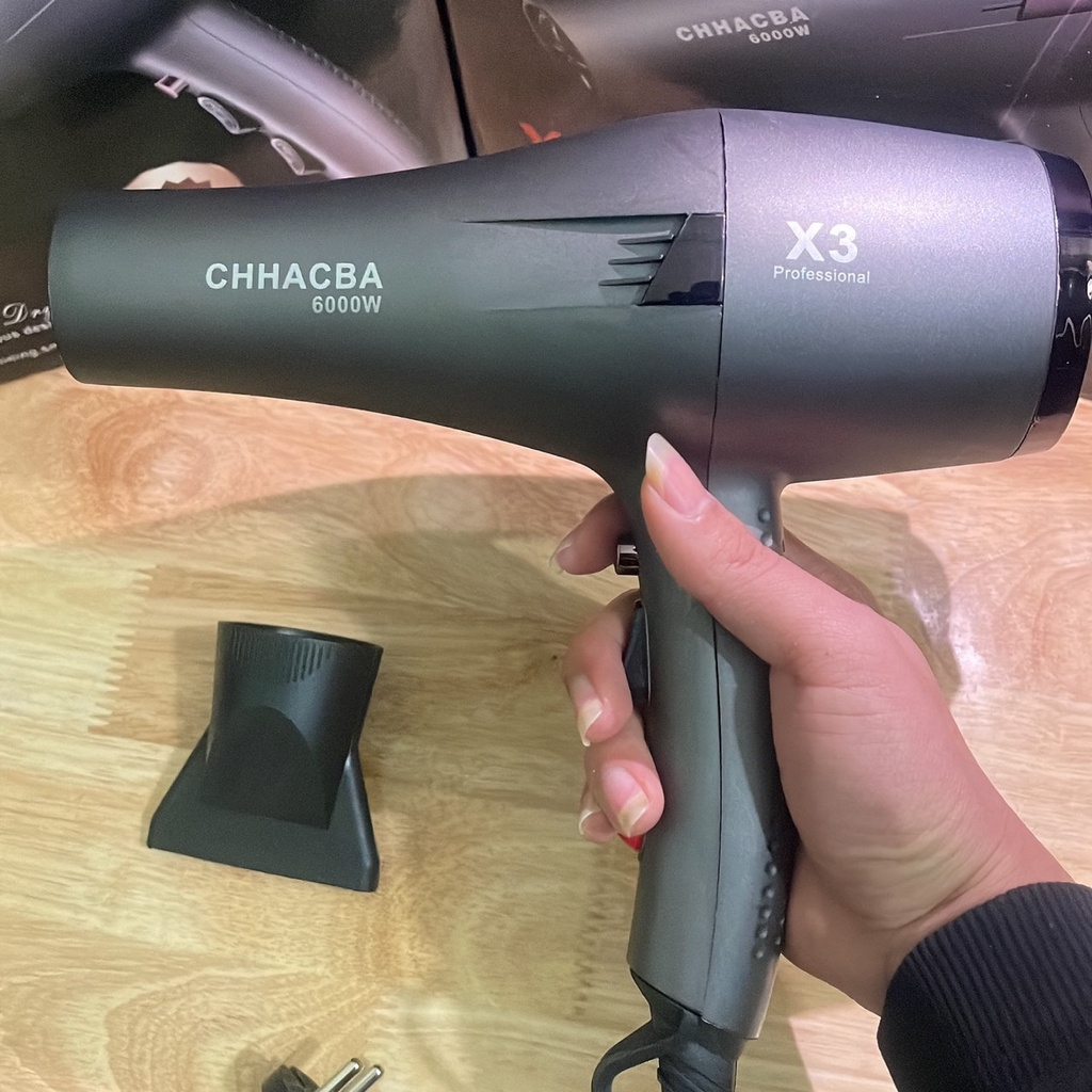 Máy Sấy Tóc Công Xuất Lớn ChhacBa 6000W Chẩn Hàng SALON, Tặng Kèm Đầu Sấy X3
