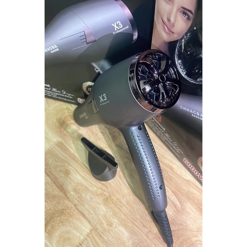 Máy Sấy Tóc Công Xuất Lớn ChhacBa 6000W Chẩn Hàng SALON, Tặng Kèm Đầu Sấy X3