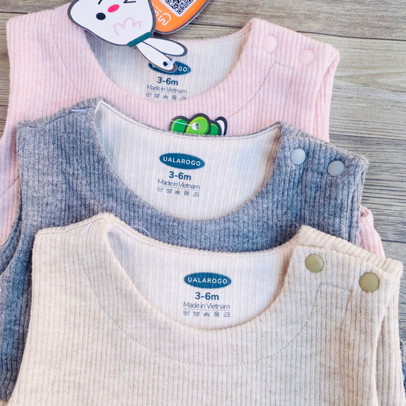 Áo gile Ualarogo/Uala rogo cho bé size 0-3m đến 18-24m