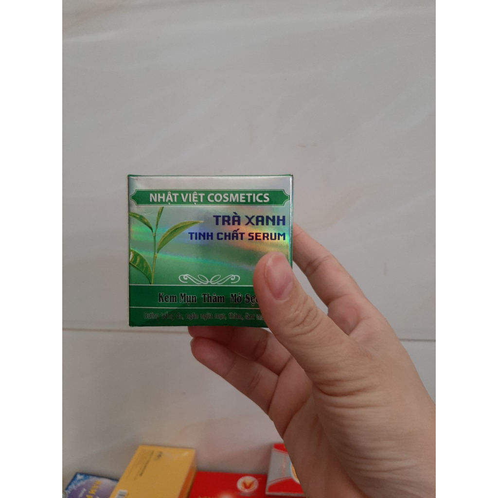 Nhật Việt Trà xanh Serum Kem mụn thâm sẹo 10g