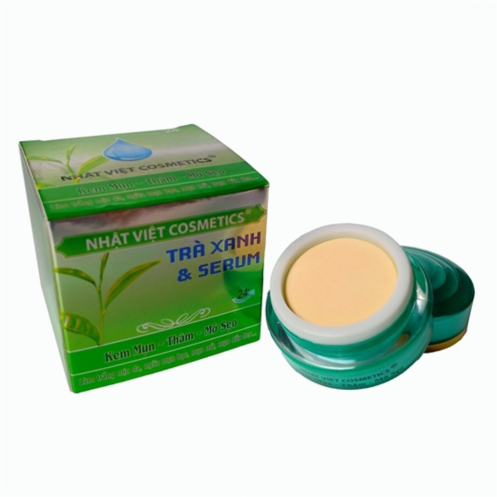 Nhật Việt Trà xanh Serum Kem mụn thâm sẹo 10g