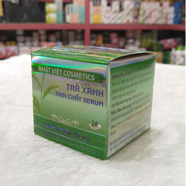 Nhật Việt Trà xanh Serum Kem mụn thâm sẹo 10g