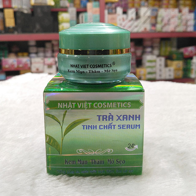 Nhật Việt Trà xanh Serum Kem mụn thâm sẹo 10g