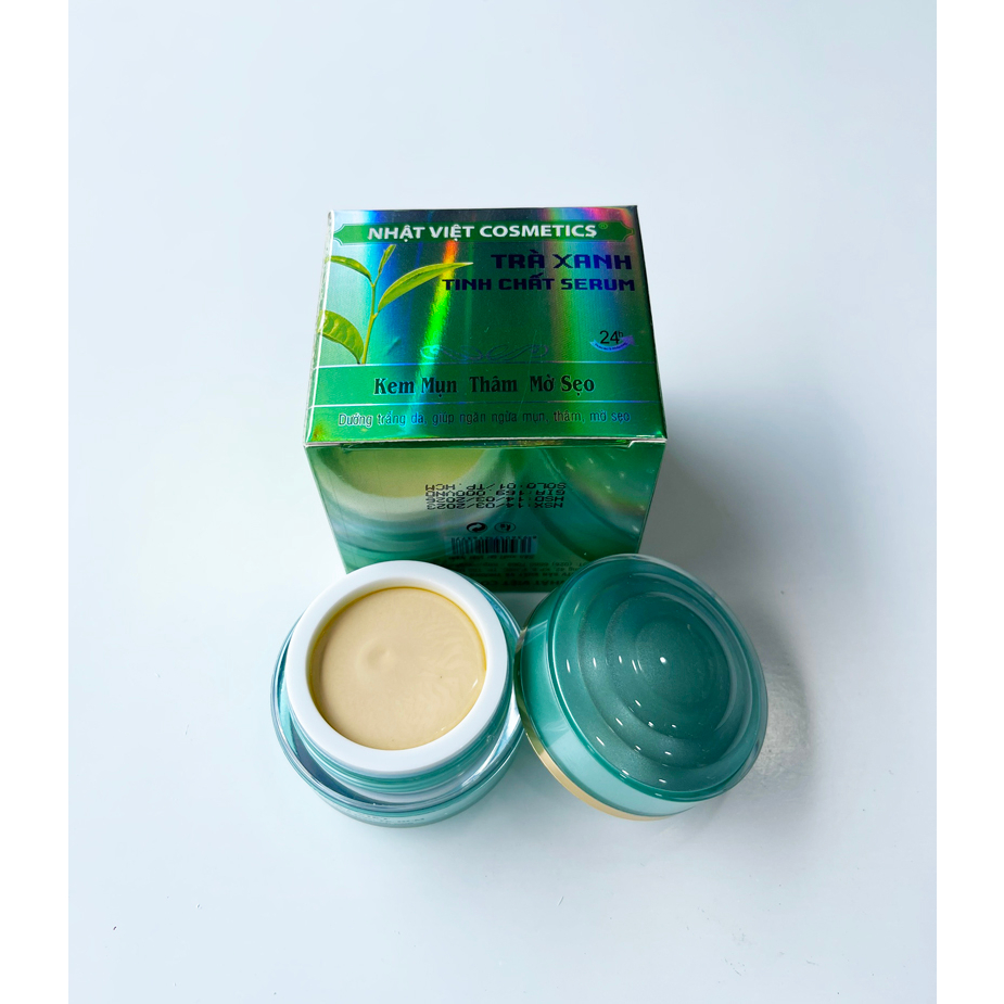 Nhật Việt Trà xanh Serum Kem mụn thâm sẹo 10g