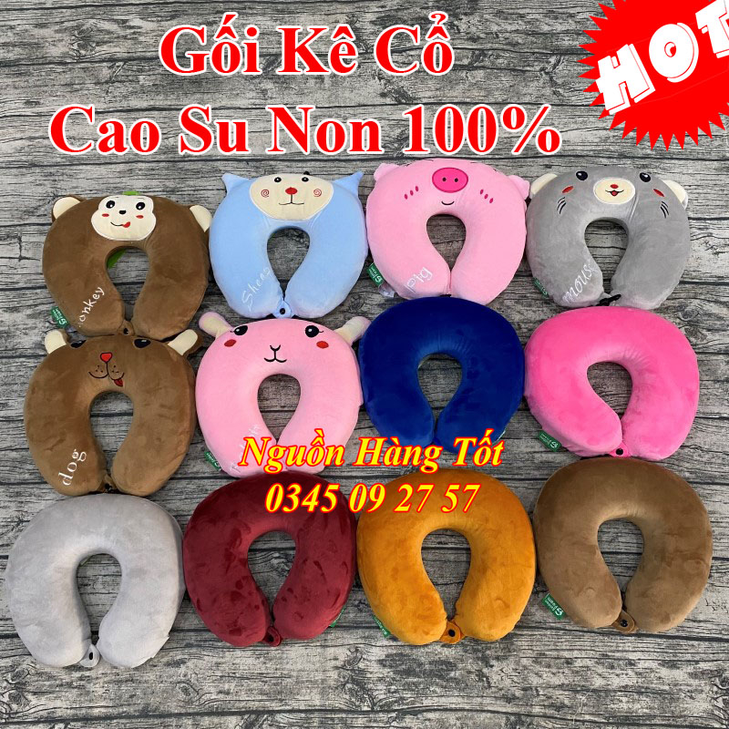 Gối Kê Cổ Chữ U Cao Su MEMORY FOAM Chống Đau Mỏi Vai Gáy Dùng Cho Du Lịch, Văn Phòng, Xe Hơi Nhỏ Gọn Tiện Lợi