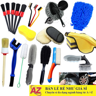 Đầy Đủ Dụng Cụ Rửa Xe Máy, Ô Tô Cọ Rửa, Găng Tay San Hô, Khăn Lau