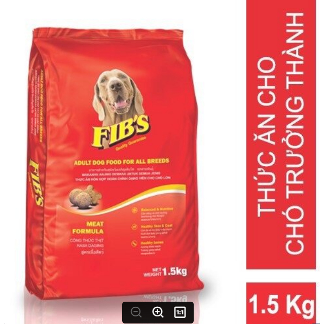 THỨC ĂN CHO CHÓ LỚN GANADOR - FIB'S 1,5KG